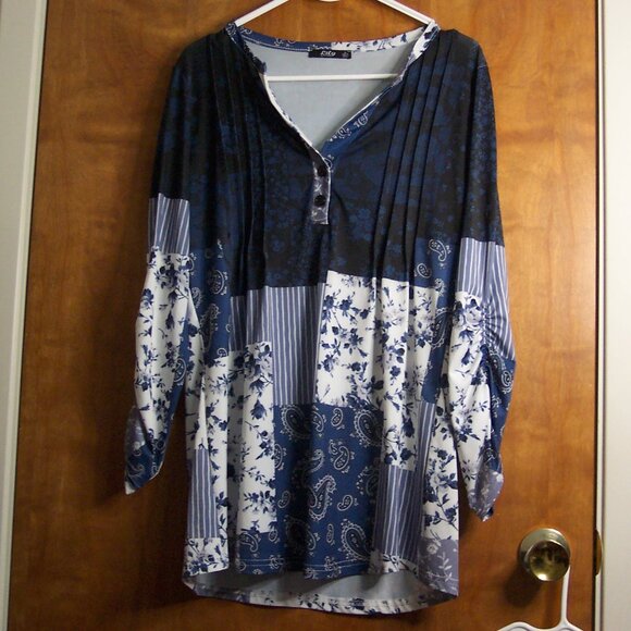 Lily Tops - LILY Patchwork Blouse Shirt Tunic